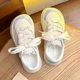 夏季小香风面包鞋女拼接高颜值休闲帆布鞋平底滑板鞋奶呼呼小白鞋