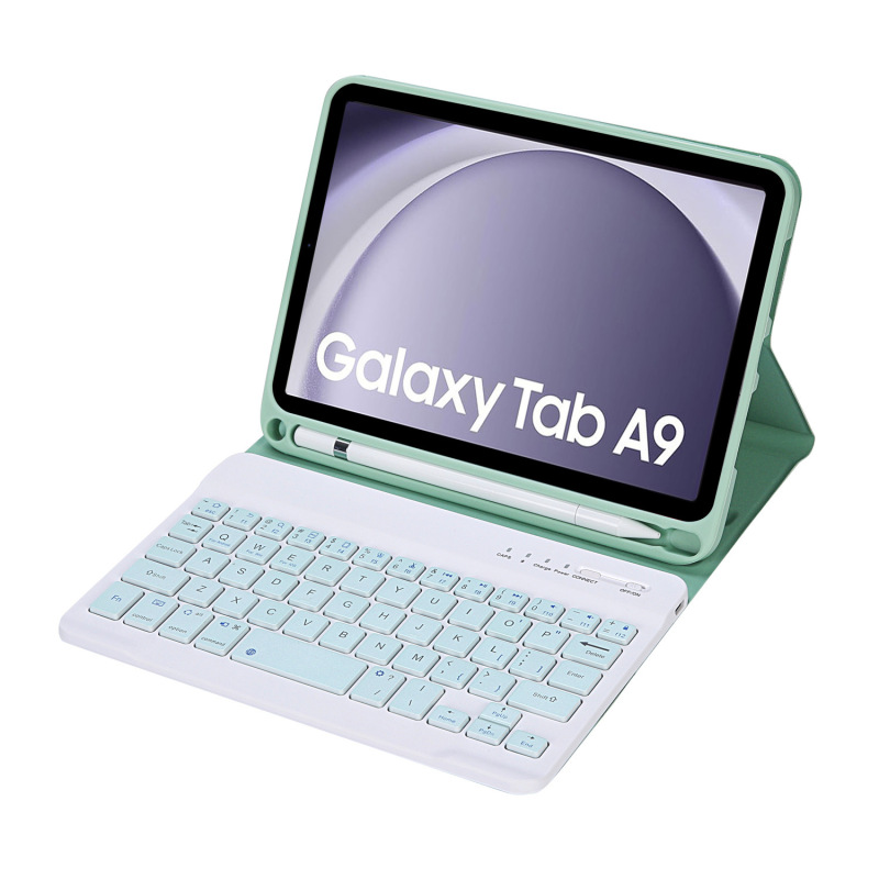 适用三星Tab A9 8.7寸X110/X115蓝牙键盘保护套 A9 PLUS笔槽皮套|undefined