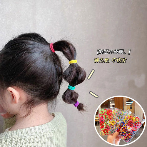 Korean children's thumb ring does not hurt hair baby hair ring colorful small ring high elastic hair rubber band hair accessories