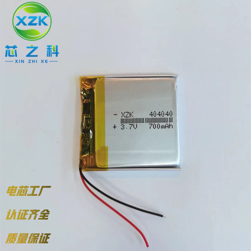 电芯工厂404040聚合物锂电池3.7V 700Mah化妆镜温湿度仪蓝牙音箱