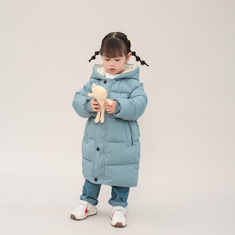 2024 ropa acolchada de algodón para niños ropa de invierno engrosada para hombres y mujeres ropa para niños mediana y grande abrigo grueso chaqueta acolchada de algodón para niños entrega de una pieza