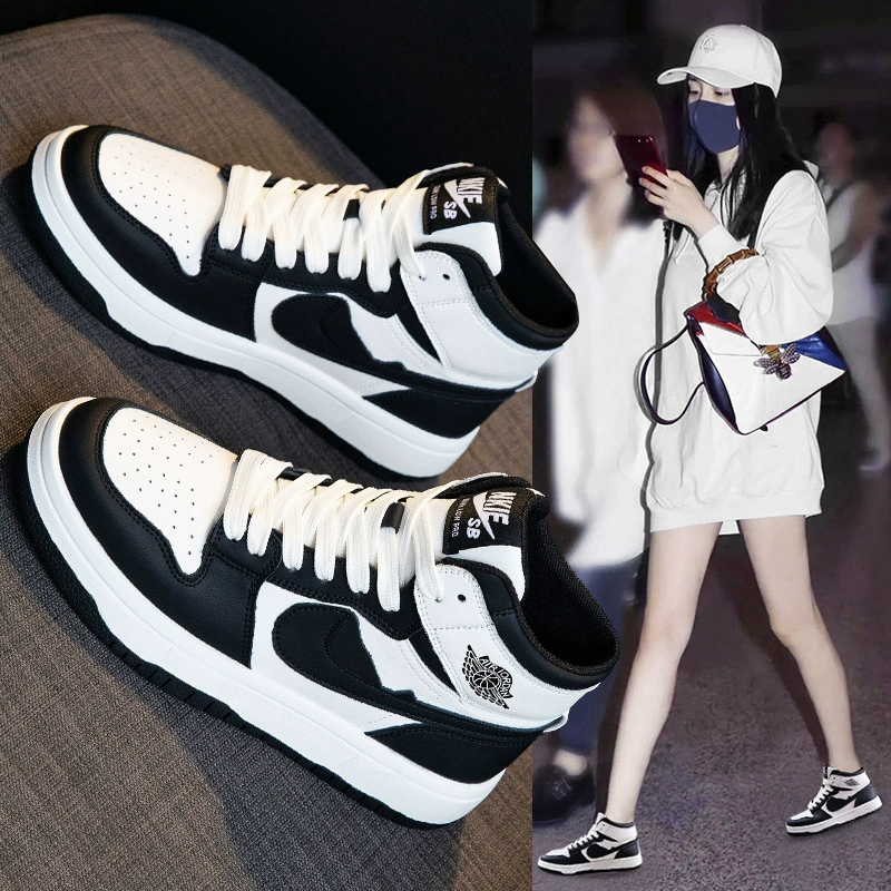 High-Top Genuine Leather White Shoes for Women 2025 Spring & Fall New Air Force One Sports Shoes for Women Versatile Casual Sneakers Trendy