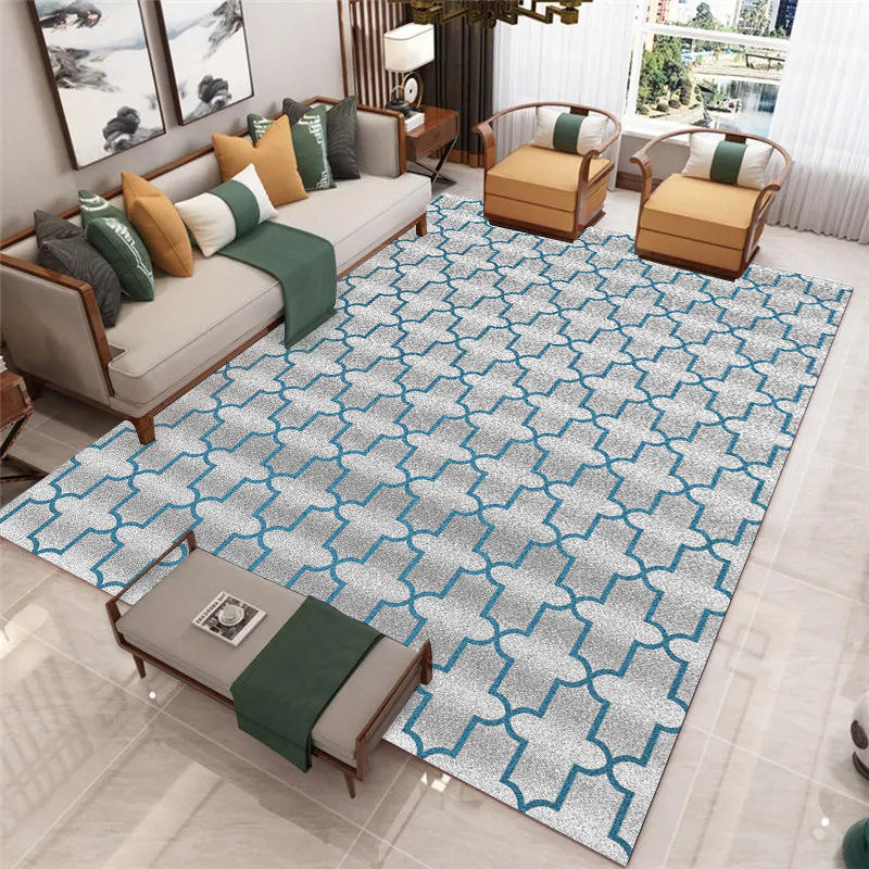 Estilo nórdico simple resistente a las manchas antideslizante mesa de té manta gran área totalmente cubierta absorbente sala de estar alfombra hogar Cristal alfombra de terciopelo