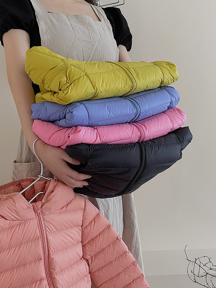 Chaqueta de plumón para niños ligero estilo coreano Otoño e Invierno chaqueta de plumón para niños 90 chaqueta de plumón de pato blanco en vivo al por mayor