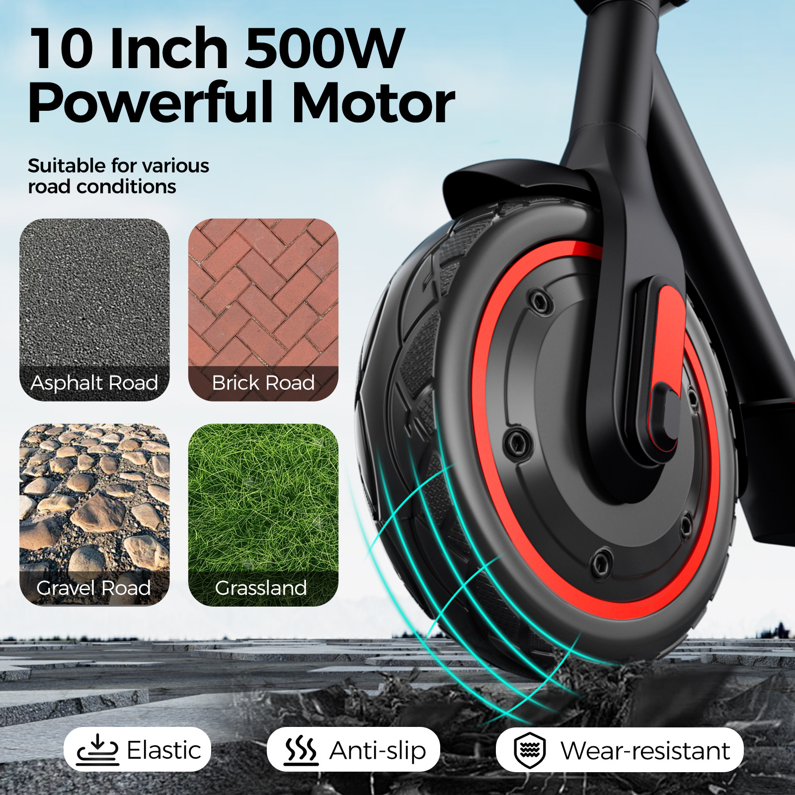 2025 new 10 inch electric scooter 500W folding scooter two-wheeled portable electric car battery car