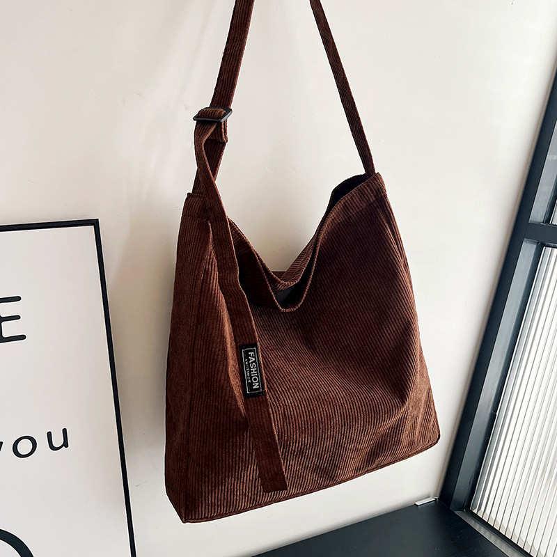 Corduroy Shoulder Bag Large Capacity Tote Bag Women 2025 Autumn and Winter New Korean Fashion Casual Shopping Bag Women Corduroy Shoulder Bag Large Capacity Tote Bag Women 2025 Autumn and Winter New Korean Fashion Casual Shopping Bag Women