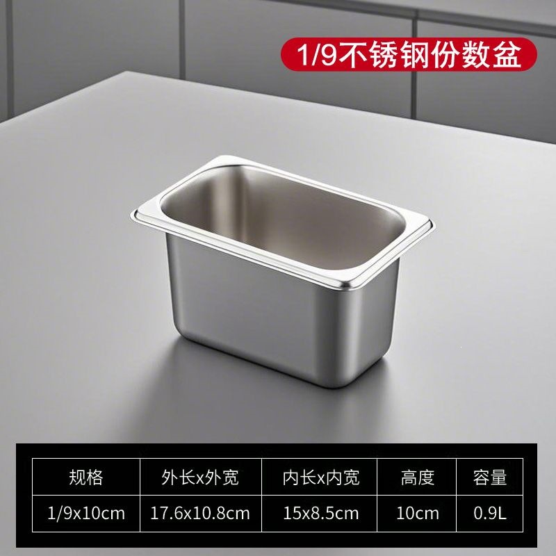 Contenedor Gastronómico con Tapa, Acero Inoxidable 201, Rectangular, para Carros de Comida Rápida