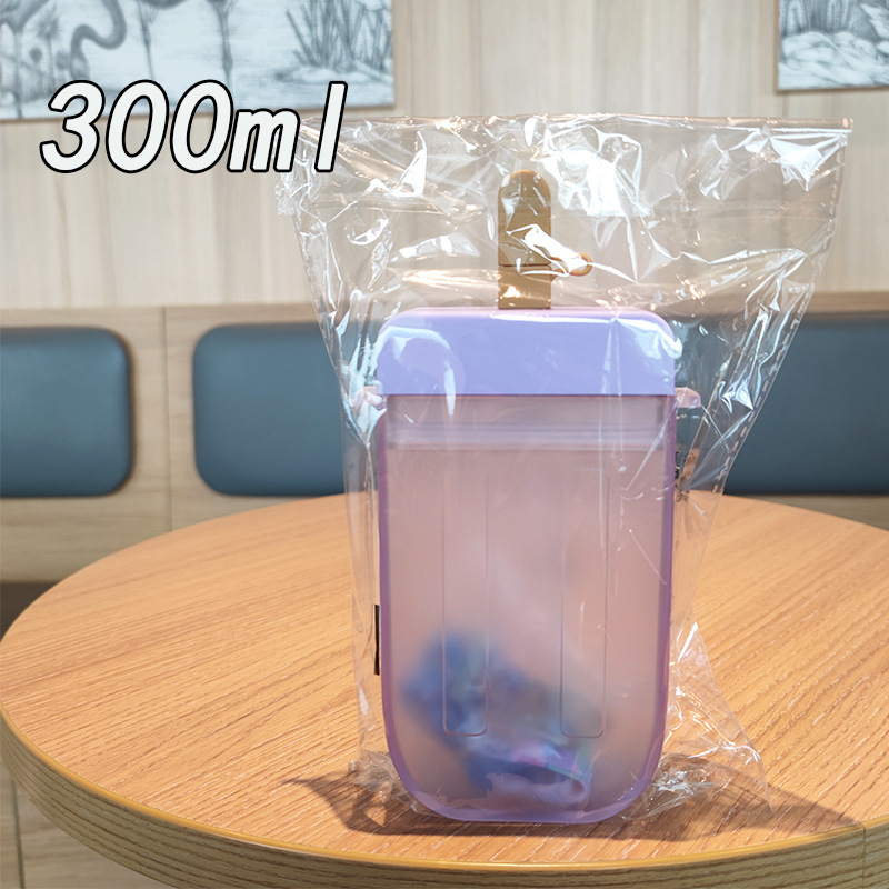 Comercio electrónico transfronterizo creativo coreano poppy strap taza de plástico AS material estándar europeo y americano elevación de la cara taza de agua fría