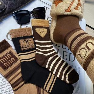 [Autumn and Winter Special Sale] Women's Socks Mid-barrel Autumn and Winter Ins Trendy All-match Striped Long-barrel Sports Couple's Stockings for Women