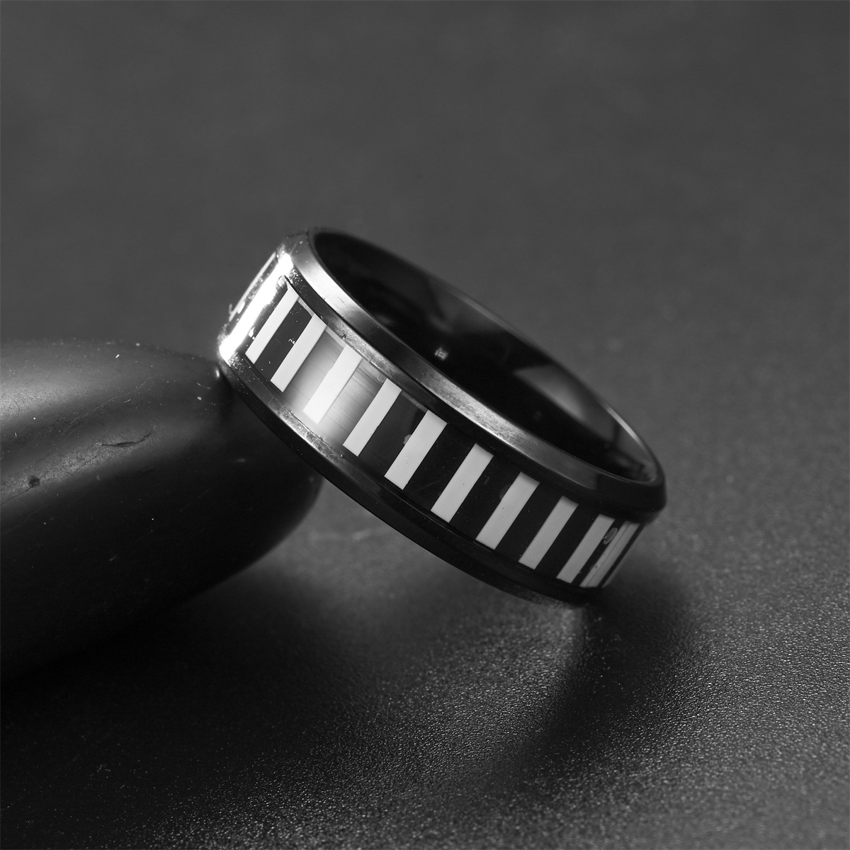 Fashion Solid Color Stainless Steel Enamel Rings 1 Piece