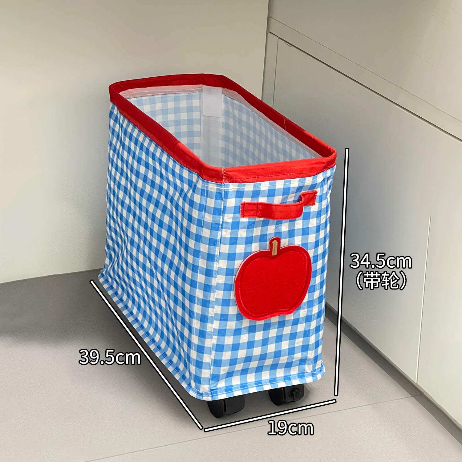 Estante de almacenamiento móvil debajo de la mesa de la estación de oficina dormitorio canasta de almacenamiento de bocadillos plegable