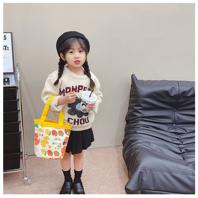 New gift packages: Instagram cute cartoon tiger, new bucket bag, hand-held canvas bag, and girlish round bucket bag undefined