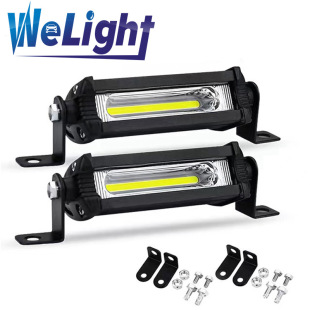 Car work light 4 inch small single row LED light COB9W highlight spotlight suitable for off-road vehicle truck motorcycle