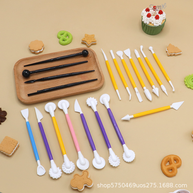 Cross-Border quality spot wholesale kitchen creative supplies baking supplies 8PCs carving group baking tools set