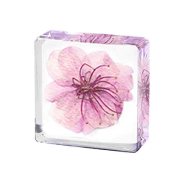 3.8cm small square cherry blossom embossed