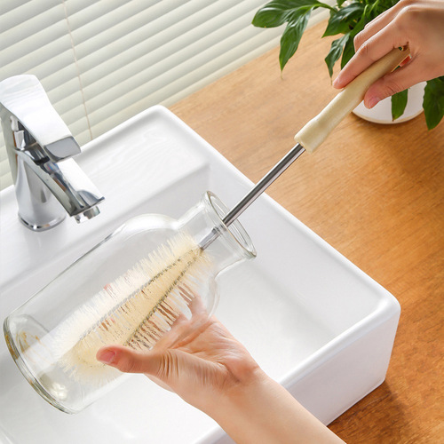 360-degree cup brush cleaning long-handled small brush water cup cleaning artifact cup home brush bottle rinsing set