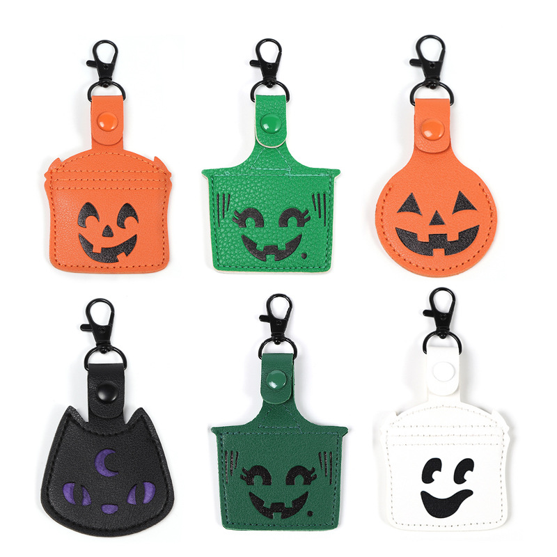 適用於蘋果定位追蹤器保護套 AirTag保護套 鑰匙扣 皮革門禁卡套