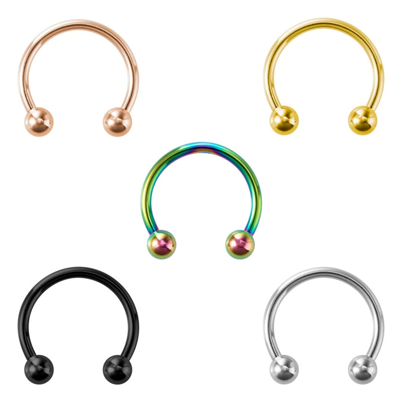 Лип piercing физиологический из нержавеющей стали, бусинки, пирсинг носа