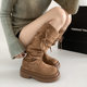 Brown Retro but Knee Thick Bottom Boots Women's 2024 New Spring and Autumn Maillard Heightened Slim Knight Boots