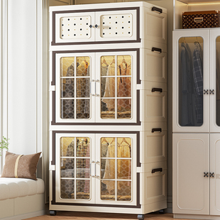Baby Wardrobe Simple Wardrobe Installation-Free Home Bedroom Folding Wardrobe Clothes Storage Storage Cabinet Rental House