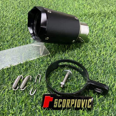 Motorcycle exhaust pipe – general series 250RR NINJA400 - ar-black-body-tip-60mm-carbon-fiber-clamp