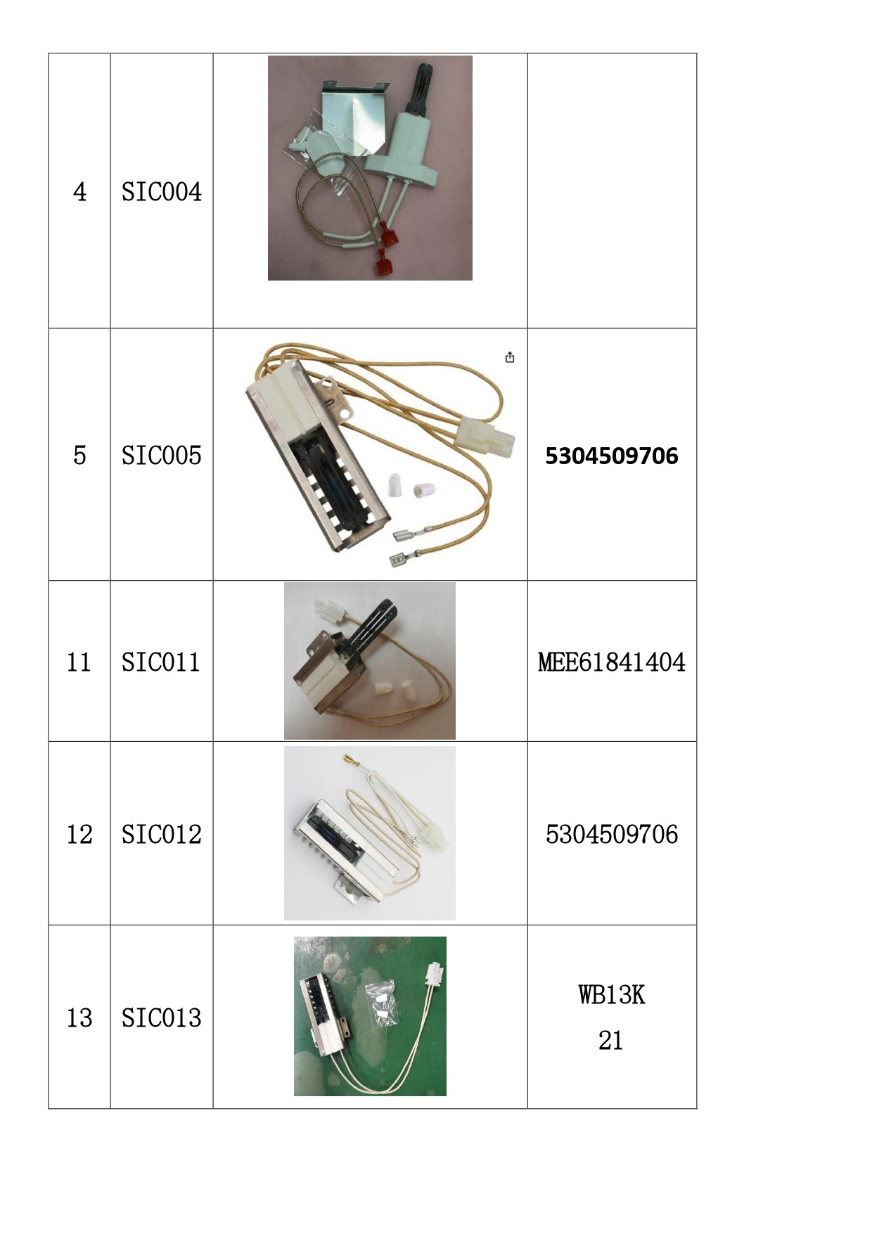 碳化硅点火器图片与型号 2025.04.25 - 副本 (1