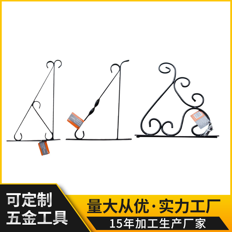 日用电镀园林收纳挂钩支架五金工具挂钩花园整理金属铁艺挂钩批发