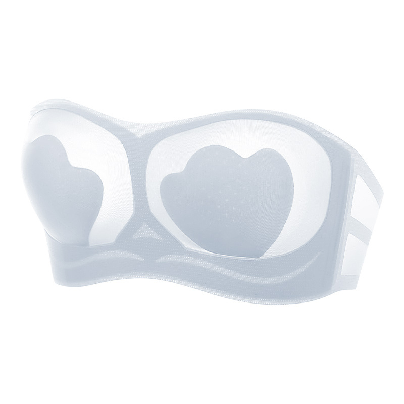 Tops de tubo, orejas de conejo, ropa interior para mujer, estilo delgado de verano, sin costuras, recogido, pecho, sin tirantes, sujetador de sensación fresca