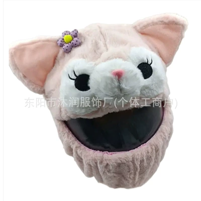 Head Cover Pig Head White — Motosiklet dəbilqələri - one-size-fits-all-can-be-labeled-crossed-jit-linna
