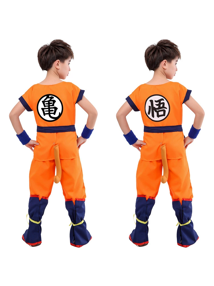 Хэллоуин костюм COS Dragon Ball Super Saiyan Sun Wukong Детский костюм для выступления