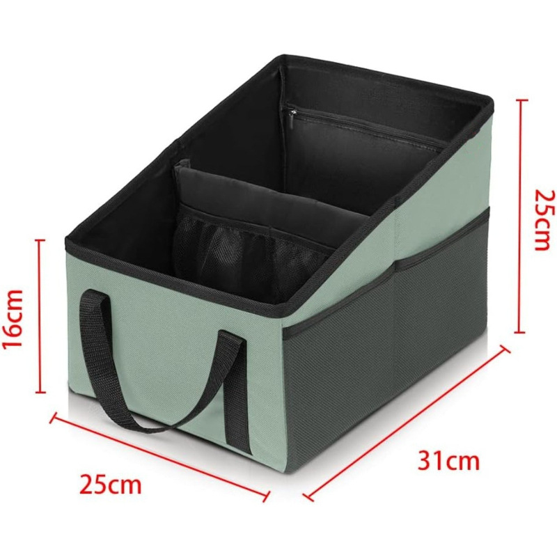 Cross-Border Car Trunk Organizer Storage Box Car Trunk Storage Box Foldable Multi-Compartment Storage Box