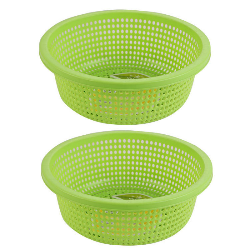 プラスチック排水バスケットキッチン肥厚大型新しい野菜洗濯バスケット家庭用フルーツボウルラウンドフルーツ耐久性|undefined