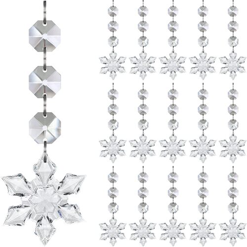 30 pieces of DIY Christmas crystal snowflake ornaments acrylic decoration pendant wedding venue decoration