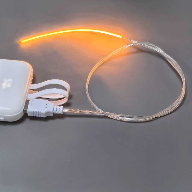 5V USB LED мягкая нить 360° светящаяся нить, гибкая 5V/5В лампа с USB, низковольтная нитевая лампа