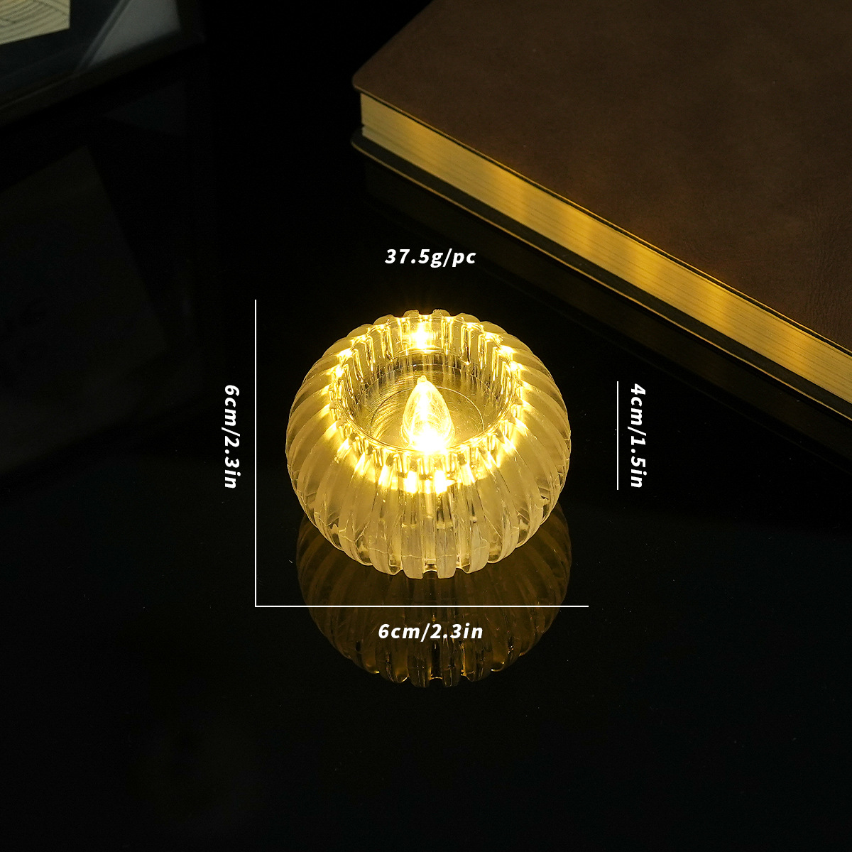 Navidad copo de nieve luz de vela electrónica LED sin humo té cera simulación vidrio fiesta de cumpleaños ambiente romántico luz de vela