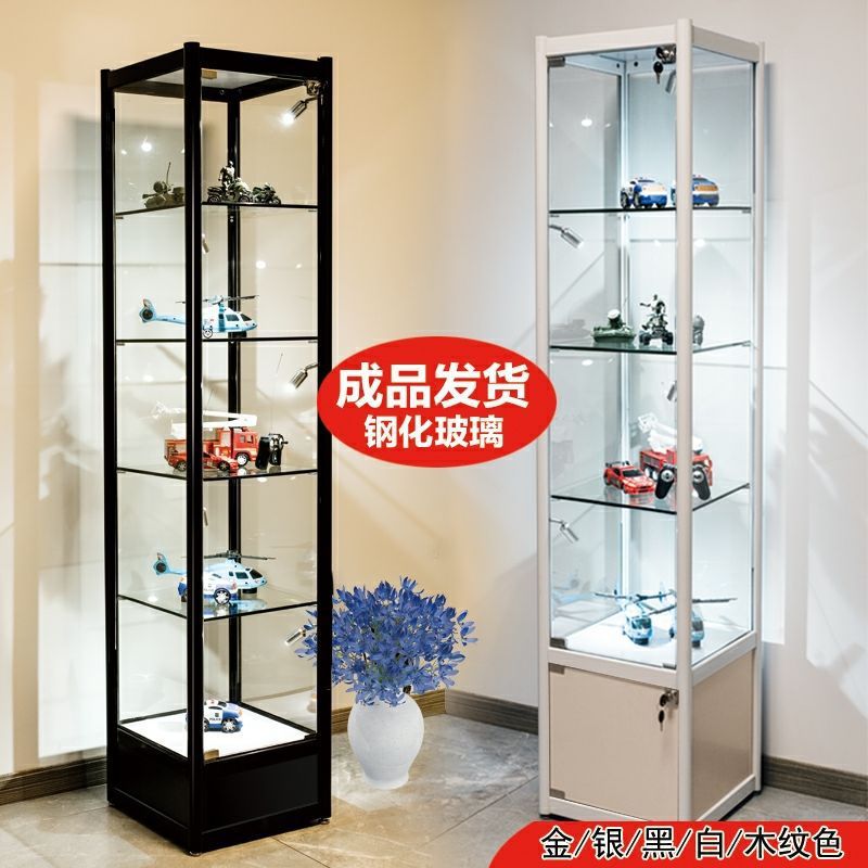 闵联手办展示柜玻璃柜透明化妆品乐高玩具模型柜礼品陈列柜家用展