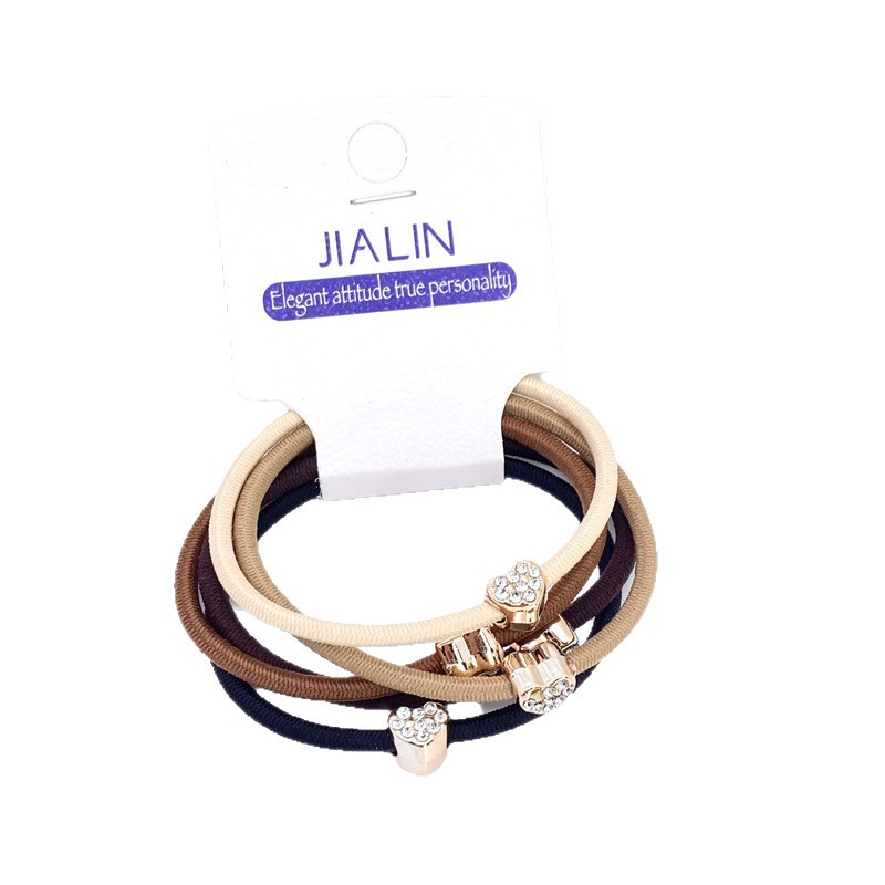 009 Ventas Directas Tarjeta de orden camuflaje A cuadros intestino grueso banda de pelo cuerda de pelo banda de goma tienda física dos yuanes tienda accesorios para el cabello accesorios para la cabeza image 6