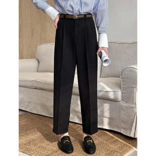 Tangerine Zhi 2025 Spring and Autumn Korean Retro Harem Pants Straight-Leg Leg Loose High Waist Drape Wide Leg Carrot Pants 63012