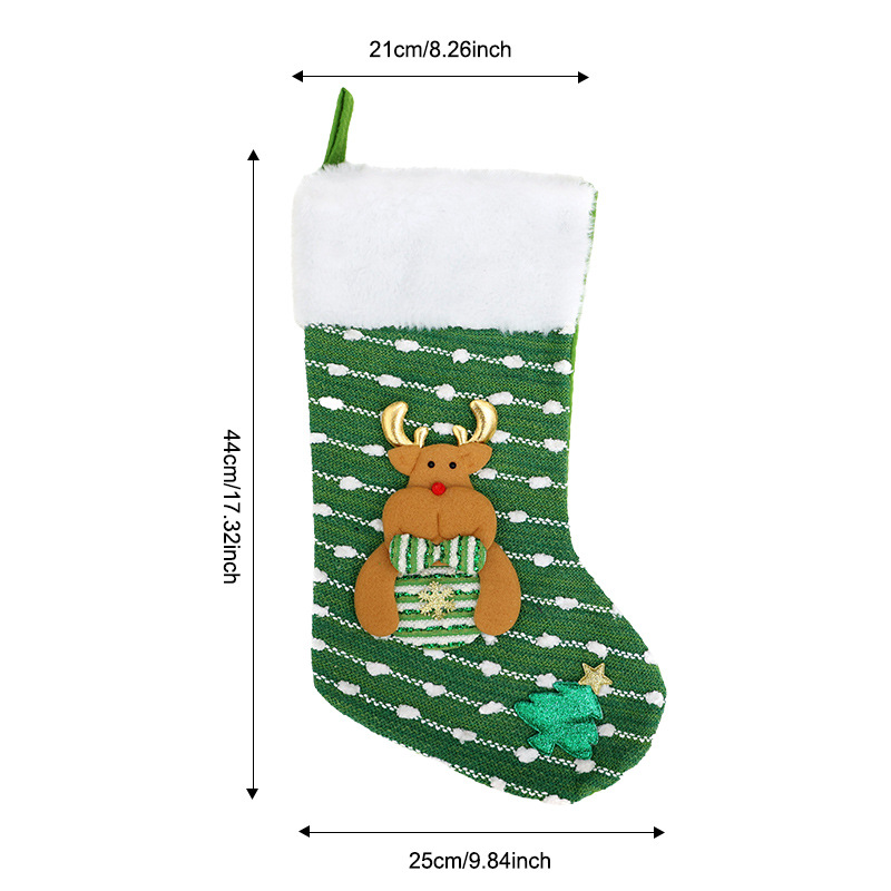 Calcetines de Navidad transfronterizos calcetines de regalo para niños colgantes de árbol de Navidad bolsas de caramelo decoración colgantes de decoración para el hogar de Navidad image 16
