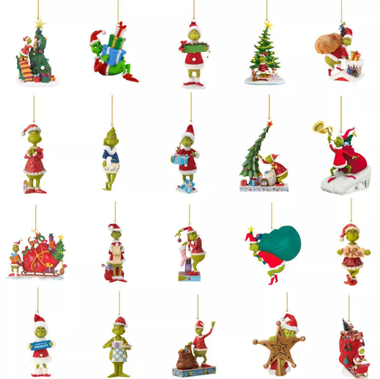 Colgante creativo de Navidad Grinch transfronterizo decoraciones para árboles de Navidad colgante de acrílico