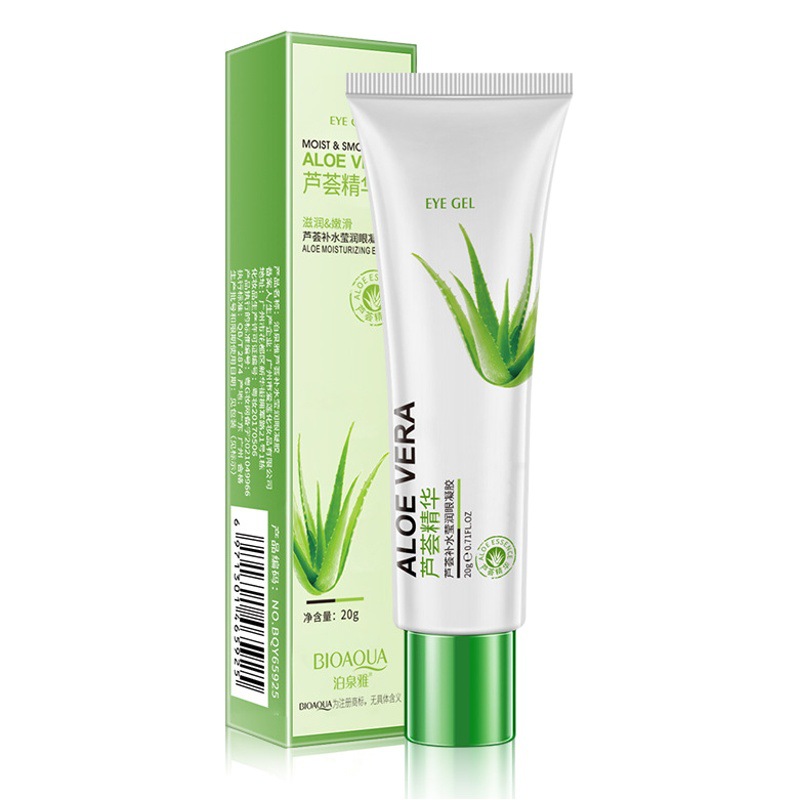 Boquanya aloe hidratante gel de ojos hidratante circunferencia del ojo mejora ojeras crema de ojos al por mayor