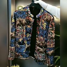 春秋季盘提花唐装外套男士高质时尚百搭潮流国潮立领衬衫