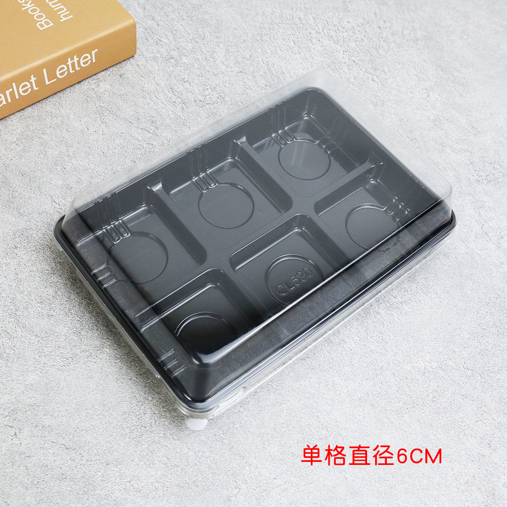 Caja de Mochi Cuatro Cápsulas Seis Cápsulas de Mochi Xue Mei Niang Yema de huevo Pastelería de plástico transparente para hornear Caja de embalaje desechable image 8