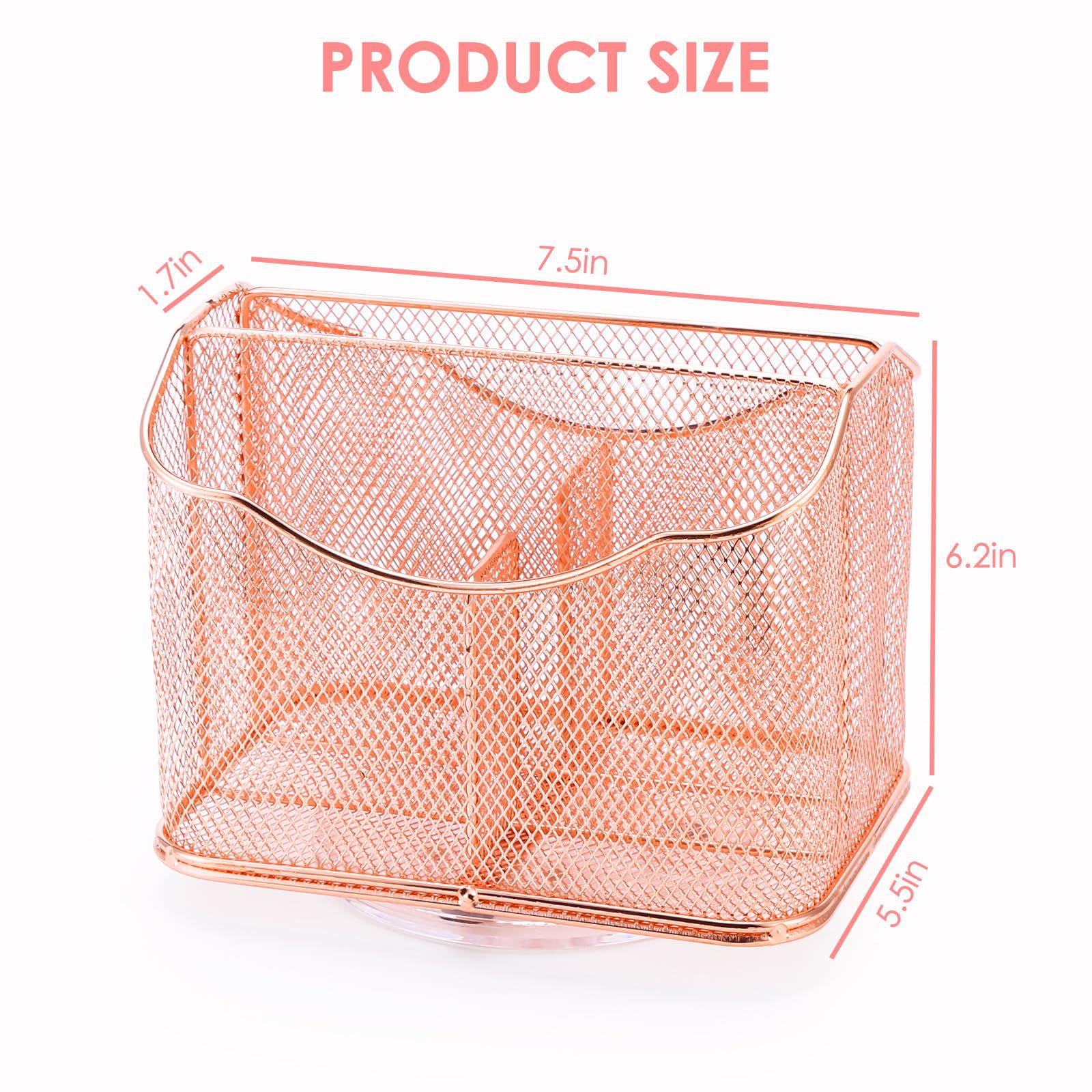 Caja de almacenamiento de metal giratoria de escritorio para suministros de oficina almacenamiento multifuncional para estudiantes de papelería estante de archivos de cosméticos escritorio image 7