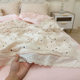 2025 Summer New Style Washed Cotton Lace Four-Piece Set Household Summer Cool Quilt Air Conditioned Quilt Thin Quilt Soft and Breathable