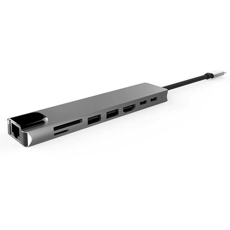 [типовой扩展坞HDTV/DP超清4K八合一usb3.0分线器百兆网口hub扩展坞]