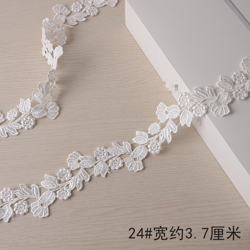 Y8YO bordado encaje vacío soluble en agua accesorios de encaje accesorios de ropa material de decoración DIY tocado hecho a mano