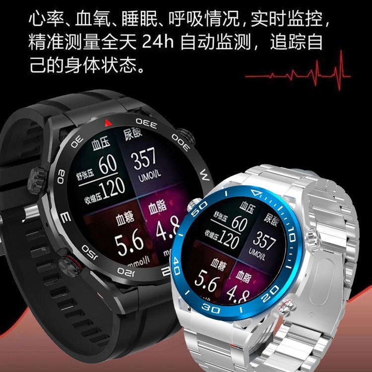 無料無創血糖腕時計知能モニタリング血圧心拍数睡眠尿酸運動通話手環男女共通|undefined