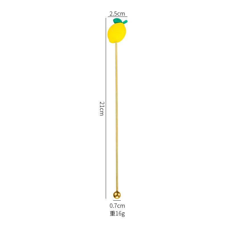 304 소재 19CM 레몬젓는 막대 [골드]