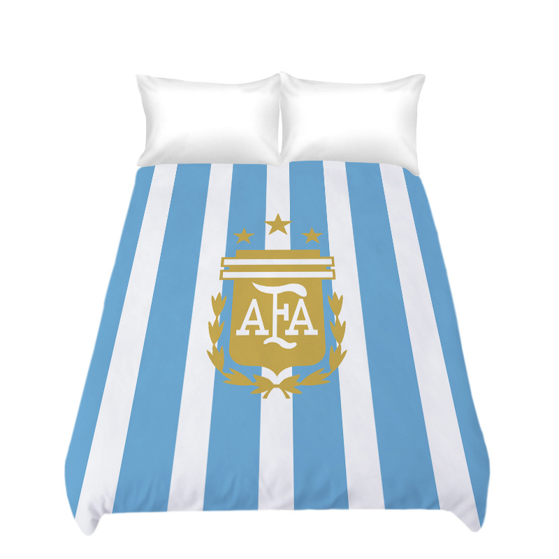 Equipo estrella emblema de equipo Copa del Mundo dormitorio de estudiantes artículos de hogar artículos de cama de algodón pulido lavado